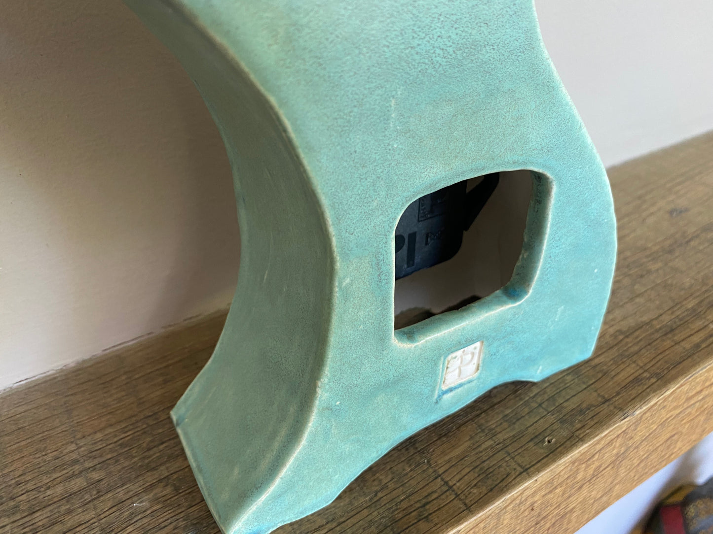 Shelf Clock in Cornish Copper Glaze - PeterBowenArt