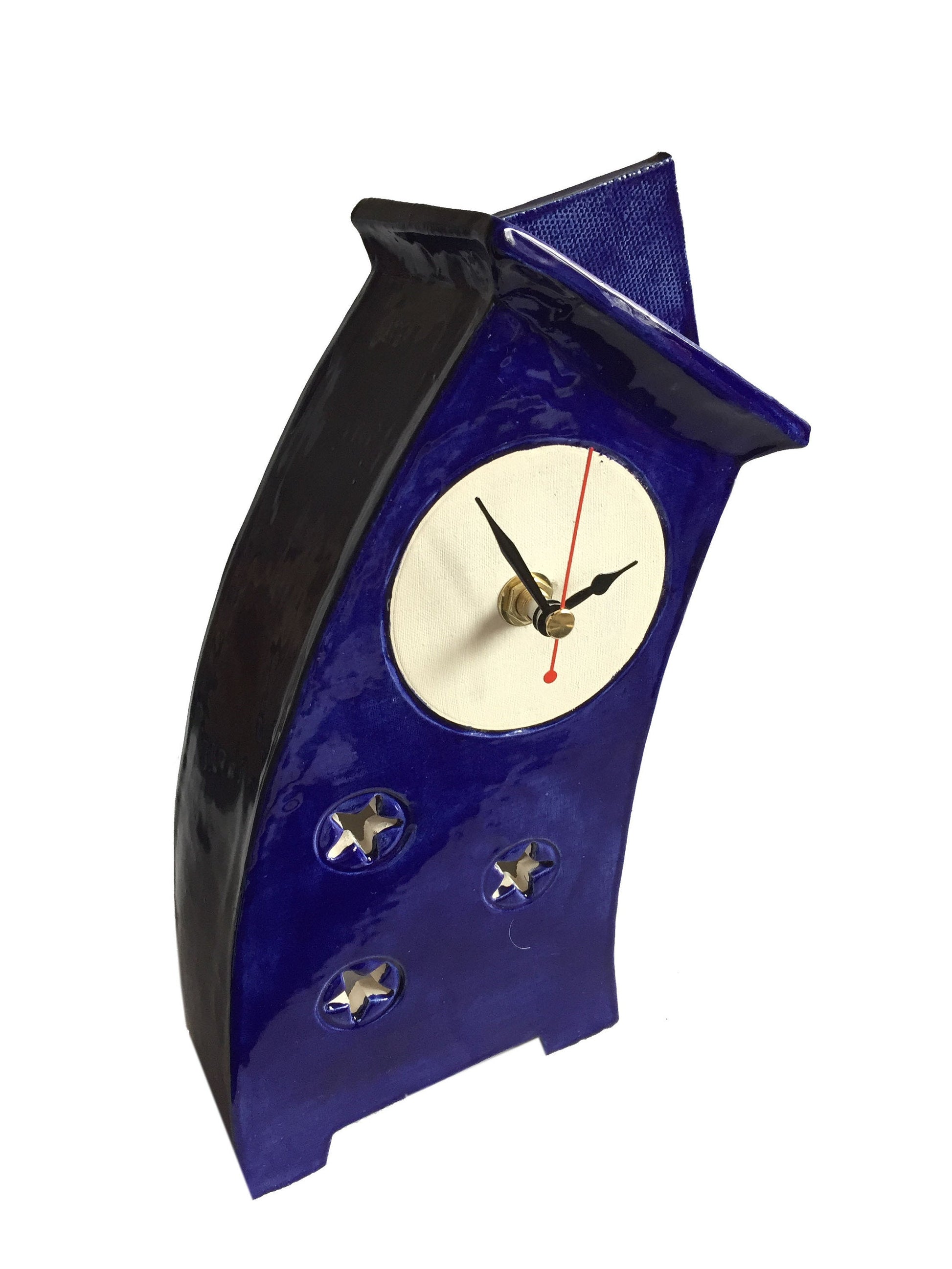 Tabletop Clock, Mantel Clock, Shelf Clock, Wonky Clock - PeterBowenArt