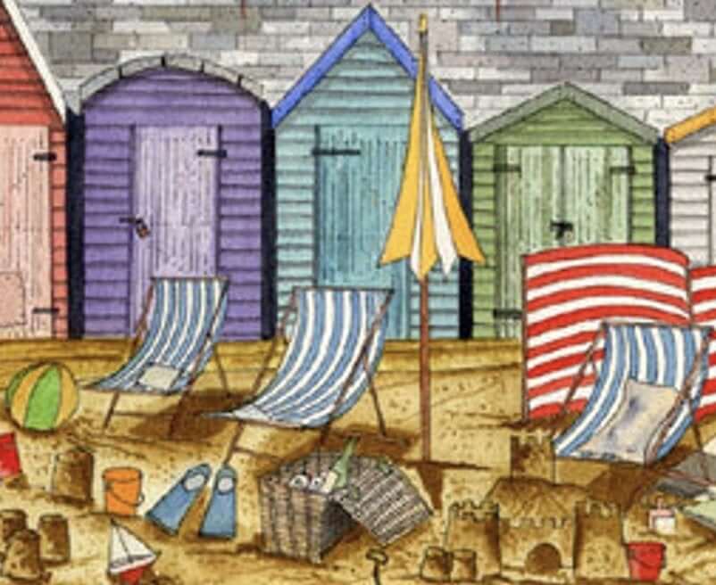 Beach Huts Art print