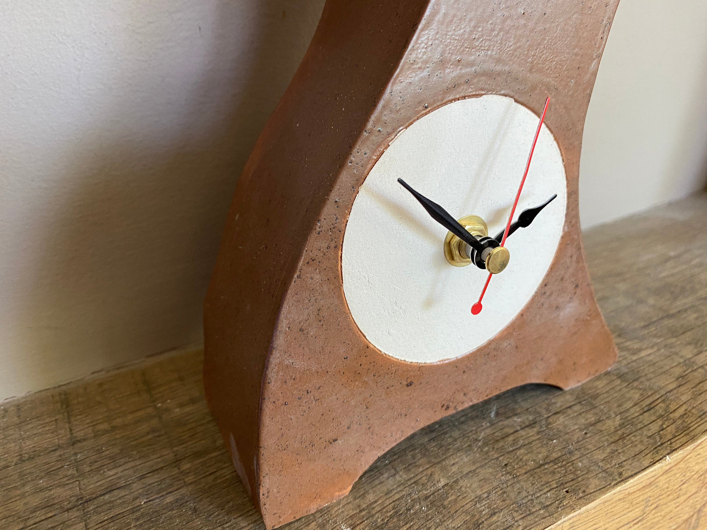 Clocks, Mantel Clock, Handmade Pottery Clock, Mantel Clock, desktop clock, Bedside Table clock, Retro Decor Clock - PeterBowenArt