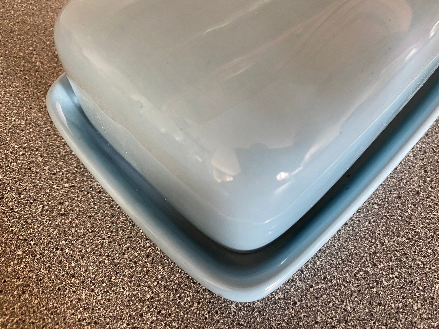 Butter Dish and Sugar Bowl Set - Powder Blue Glaze - PeterBowenArt
