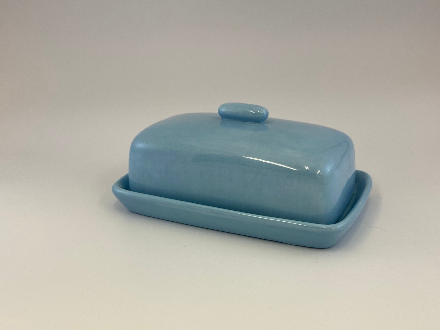 Butter Dish, Sugar Bowl and Cream Jug Set - Powder Blue - PeterBowenArt