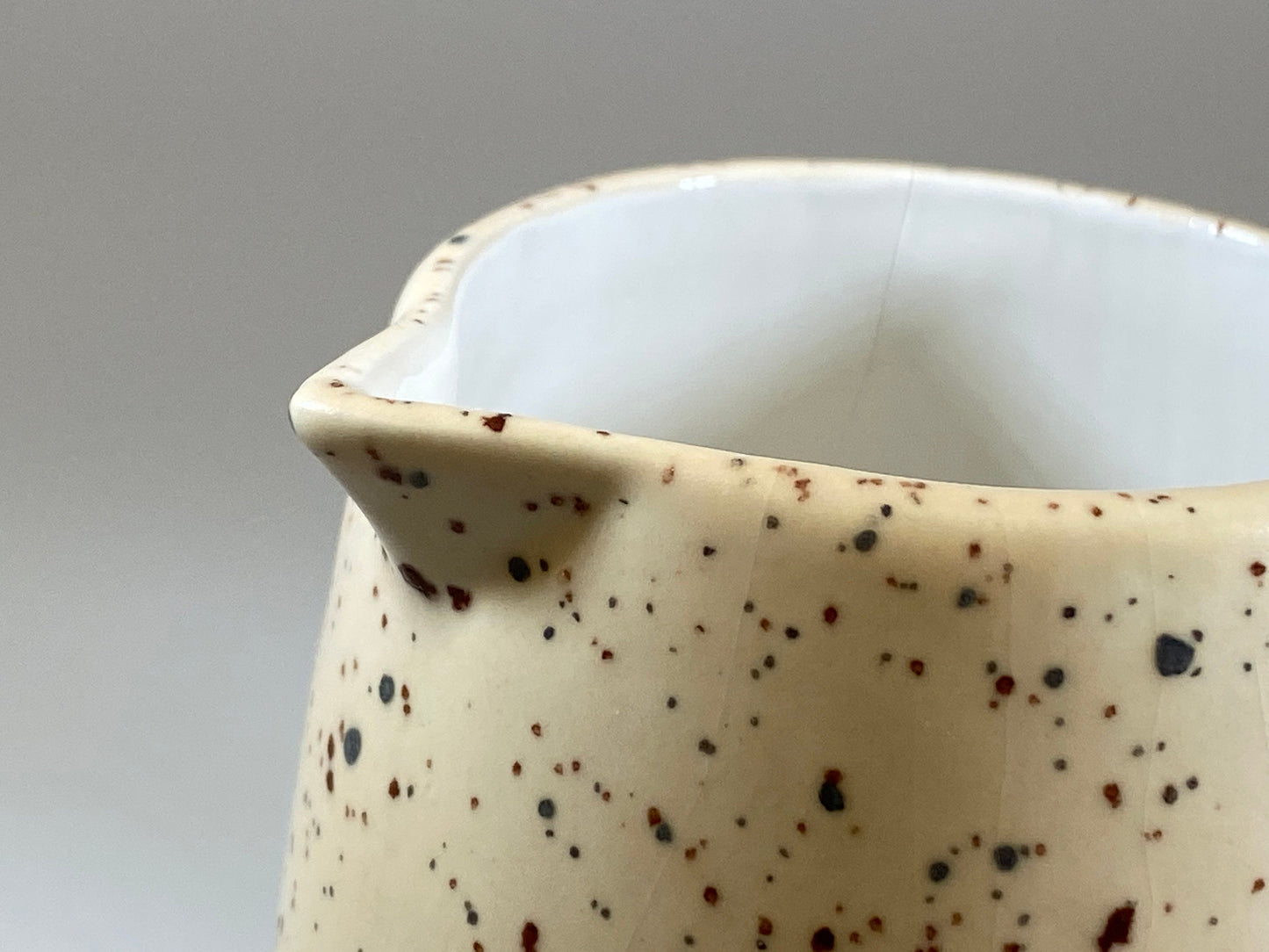 Handmade Cream Jug, Creamer, Honey Speckled Glaze - PeterBowenArt