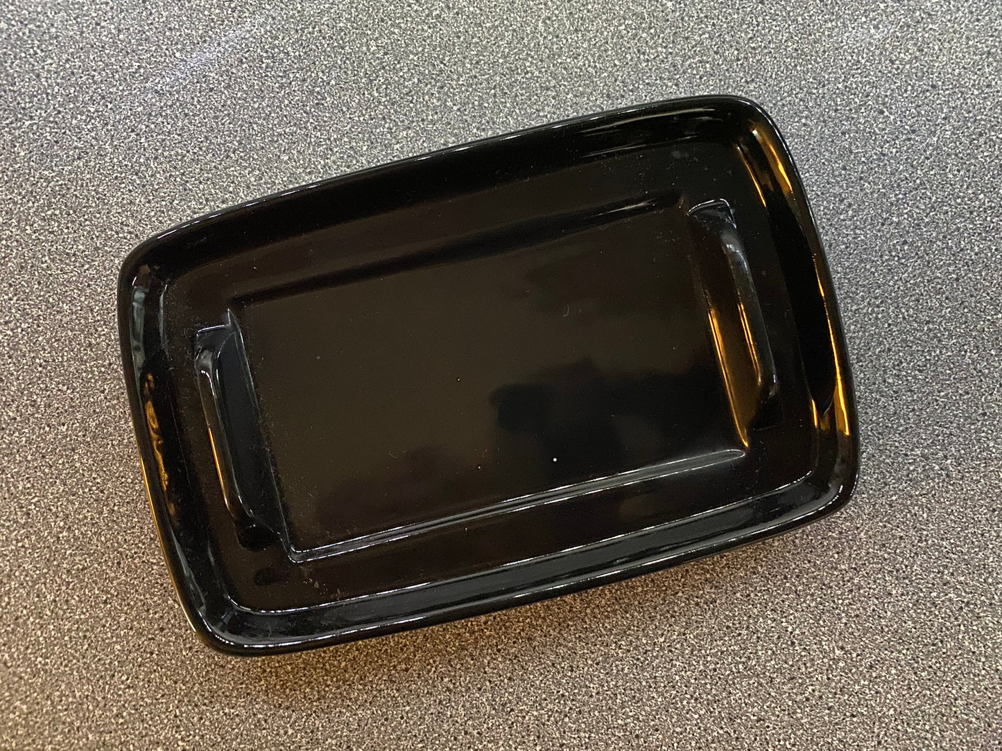 Handmade Butter Dish Jet Black Glaze