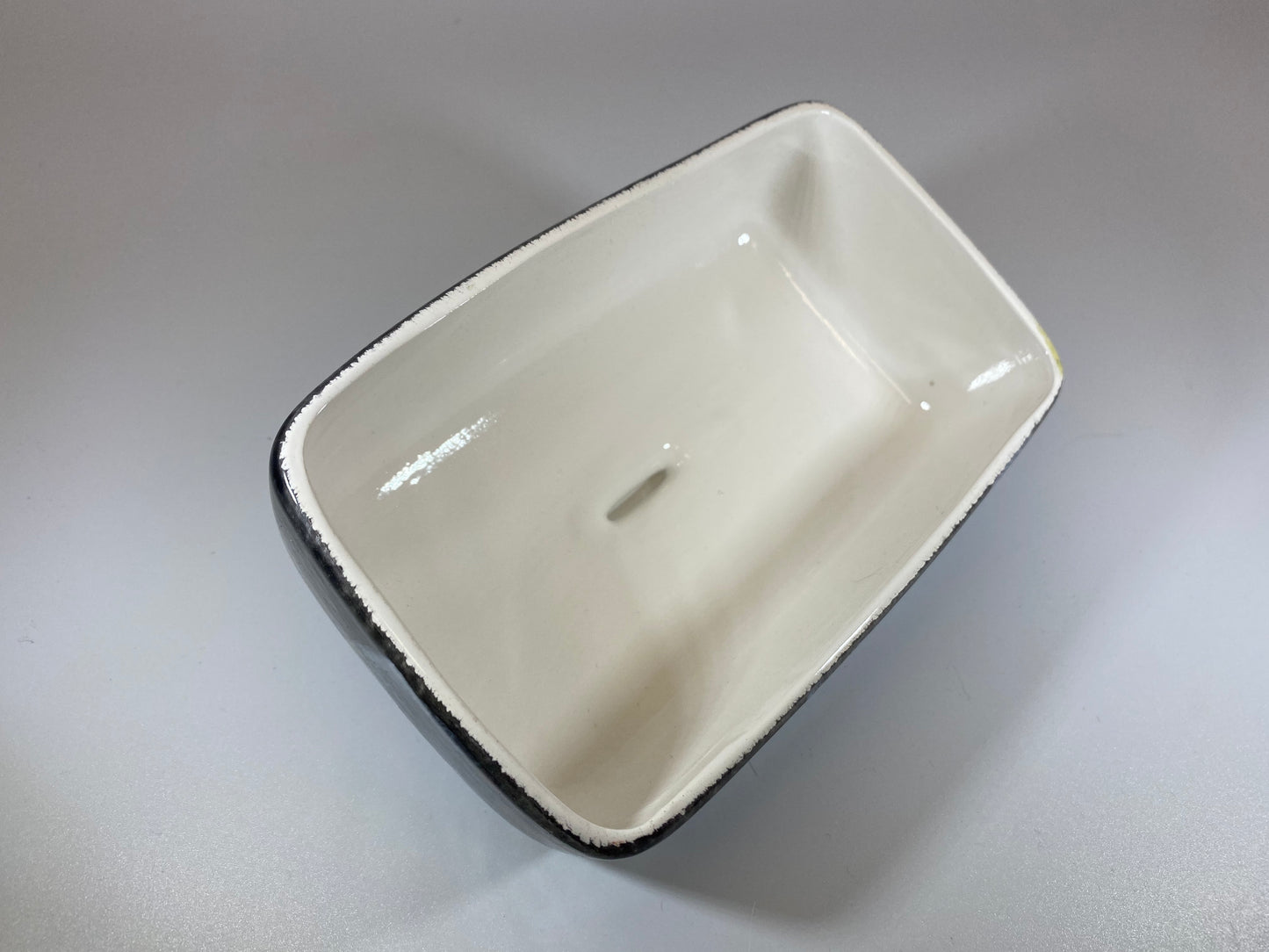 Butter Dish with Abstract Glaze Design - PeterBowenArt